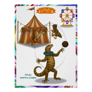 Gordy, goanna juggler poster
