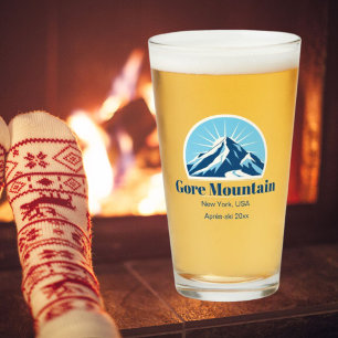 Gore Mountain, New York, NY ski resort beer Glass