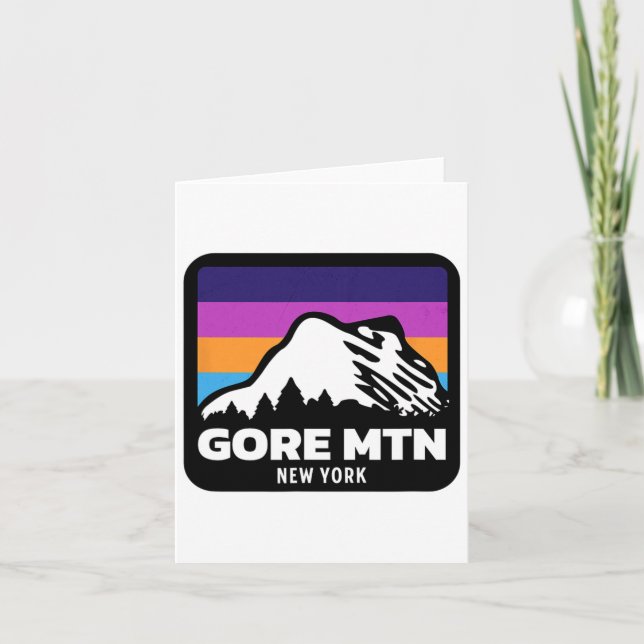Gore Mountain New York Skiing Snowboarding Family  Card (Front)