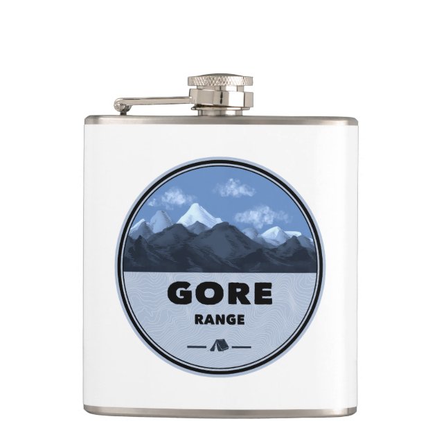 Gore Mountain Range Colorado Camping Flask (Front)