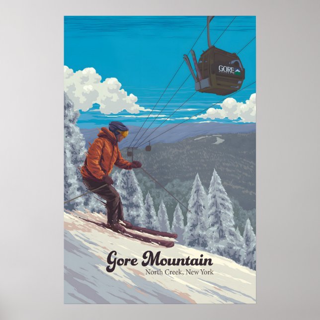 Gore Mountain Ski Resort Travel Poster (Front)