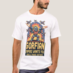 Gorfian Empire Retro Arcade Art T-Shirt