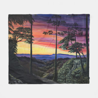 Gorge at sunset fleece blanket