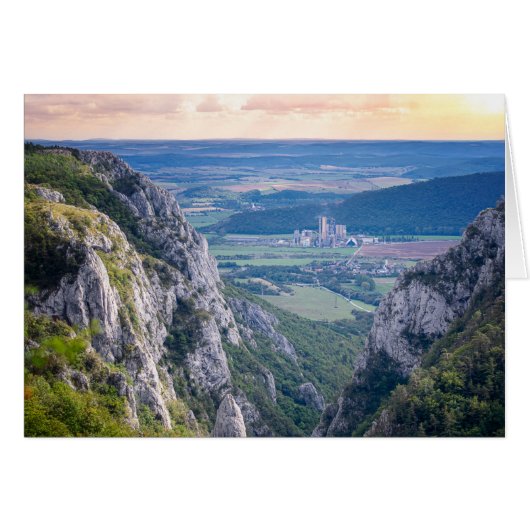 Gorge during sunset cards (Front Horizontal)