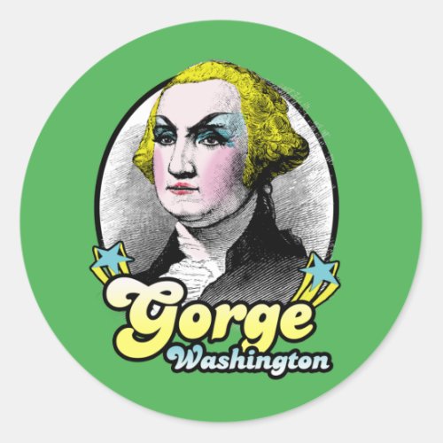 Gorge Washington T_Shirt Classic Round Sticker