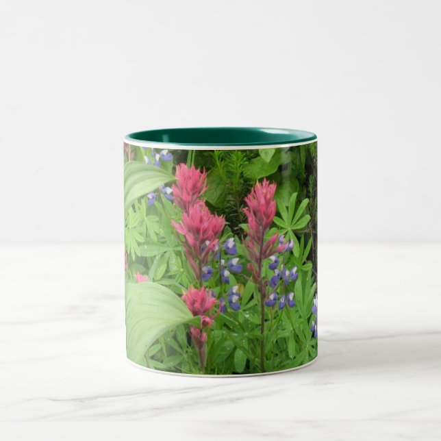 Gorge Wildflowers Two-Tone Coffee Mug (Center)
