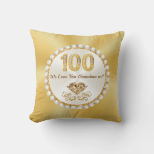 Gorgeous, 100th Birthday Pillow, 100th Birthday Throw Pillow