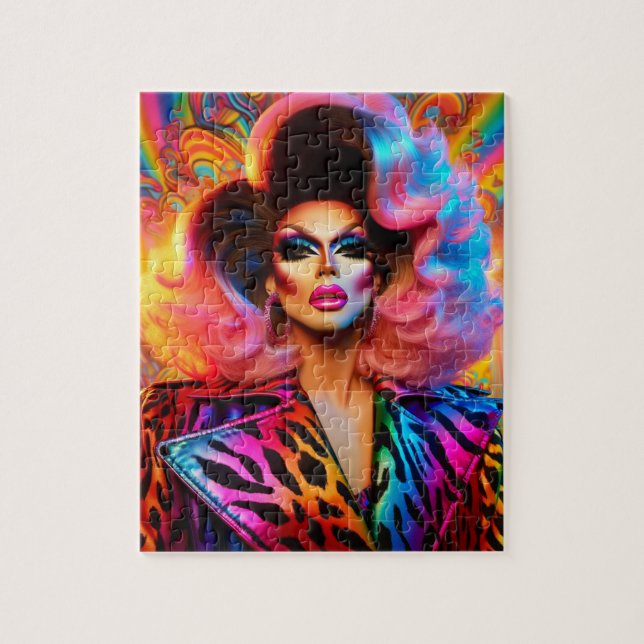Gorgeous 1980s Drag Queen Jigsaw Puzzle (Vertical)
