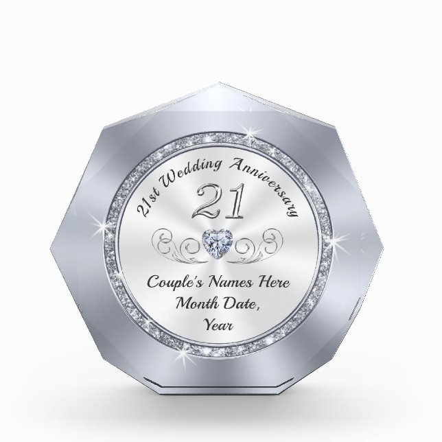 Gorgeous 21 Year Anniversary Gift for Wife (Front)