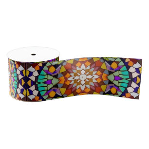 Gorgeous 3D Mosaic Effect Colorful Carnival Ribbon