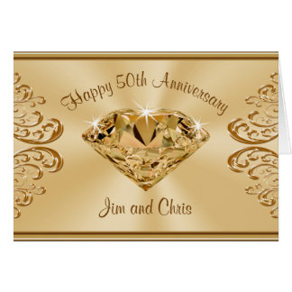 Gorgeous 50th Anniversary Cards with YOUR TEXT