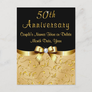 Gorgeous 50th Anniversary Save the Date Post Cards