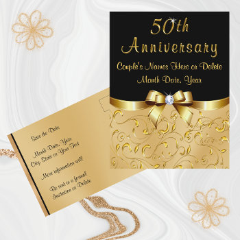 Gorgeous 50th Anniversary Save The Date Post Cards by LittleLindaPinda at Zazzle