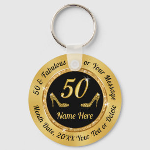 Gorgeous 50th Birthday Party Favors for Her Keychain