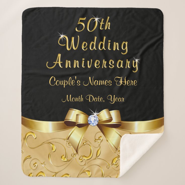 50th Wedding Anniversary Throw Blanket Zazzle