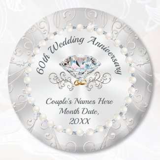 Gorgeous 60th Wedding Anniversary Favors, Diamond