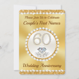 Gorgeous, 60th Wedding Anniversary Invitations