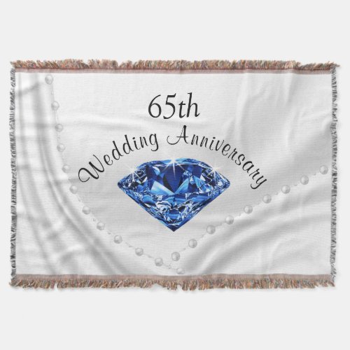 Gorgeous 65th Wedding Anniversary Gift Blanket