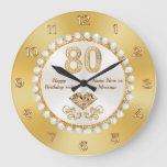 Gorgeous, 80th Birthday Clock, 80th Birthday Gifts Large Clock