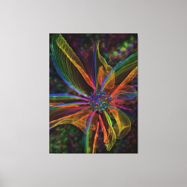 Gorgeous Abstract Flower Wrapped Canvas Print (Front)