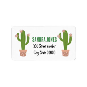 Gorgeous address labels cactus