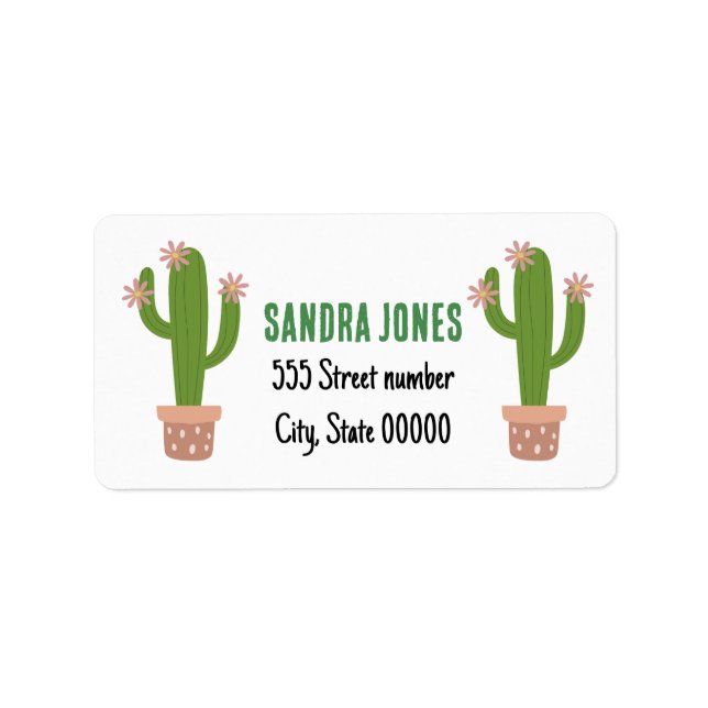 Gorgeous address labels cactus (Front)