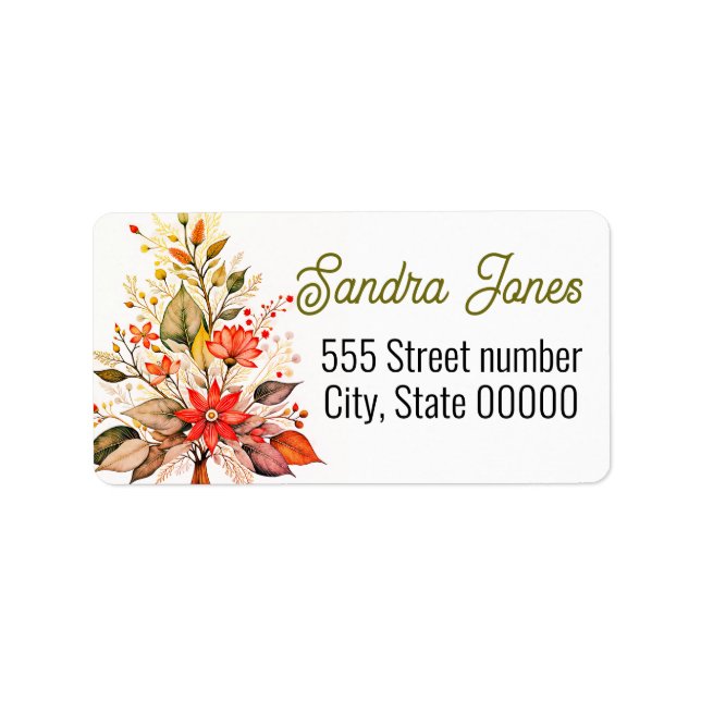 Gorgeous address labels holiday (Front)