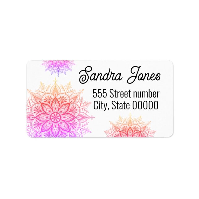 Gorgeous address labels snowflake (Front)