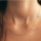 Gorgeous Adjustable Sideways Initials Necklace  (Front)