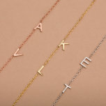 Gorgeous Adjustable Sideways Initials Necklace<br><div class="desc">Each item is made to order,  which gives our pieces a unique meaning that's meaningful and special to you!</div>