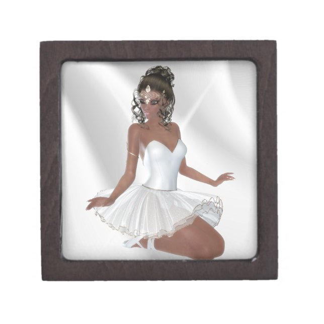 Gorgeous African American Ballerina Jewelry Box (Front)