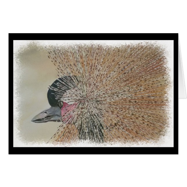 GORGEOUS AFRICAN CRANE CARDS (Front Horizontal)