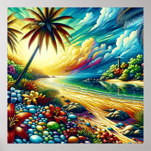Gorgeous Ai Art Coastal Beauty Poster