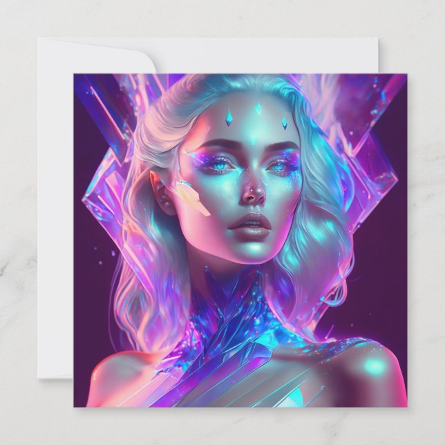 Gorgeous Ai Art Pretty Icy Glass like Woman (Front)