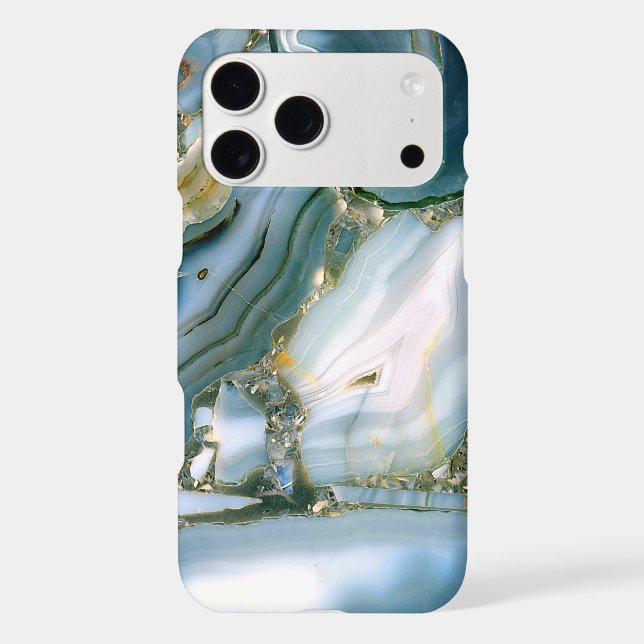 Gorgeous and Elegant Blue Marble Pattern Iphone Case (Back)