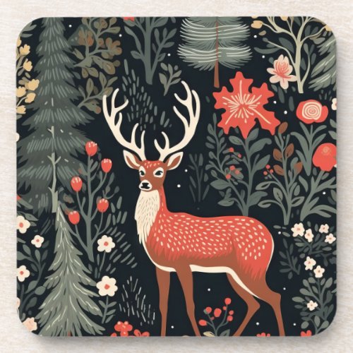 Gorgeous and striking holiday coaster _ reindeer