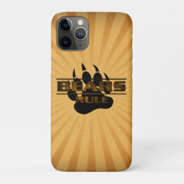 Gorgeous and Very Cool Bears Rule Bear Paw iPhone 11 Pro Case