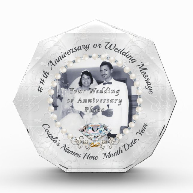 Gorgeous Anniversary Photo Gift Ideas or Wedding (Front)