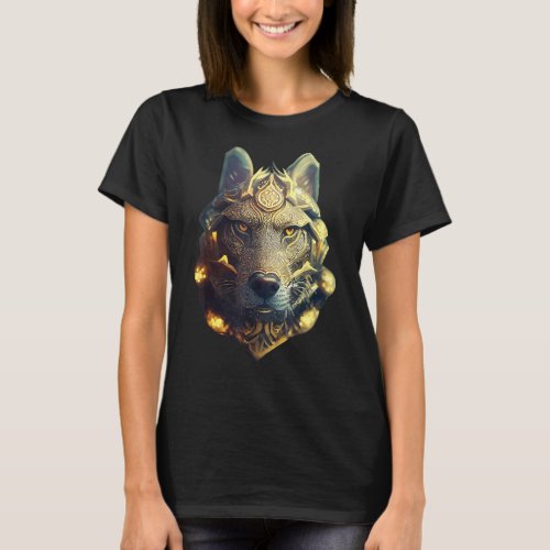 Gorgeous Anthropomorphic Wolf Dog Tiger Wearing Ar T_Shirt