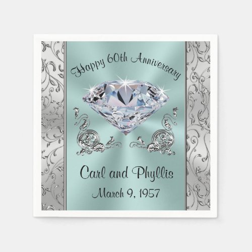 Gorgeous Any Year and Colors Anniversary Napkins