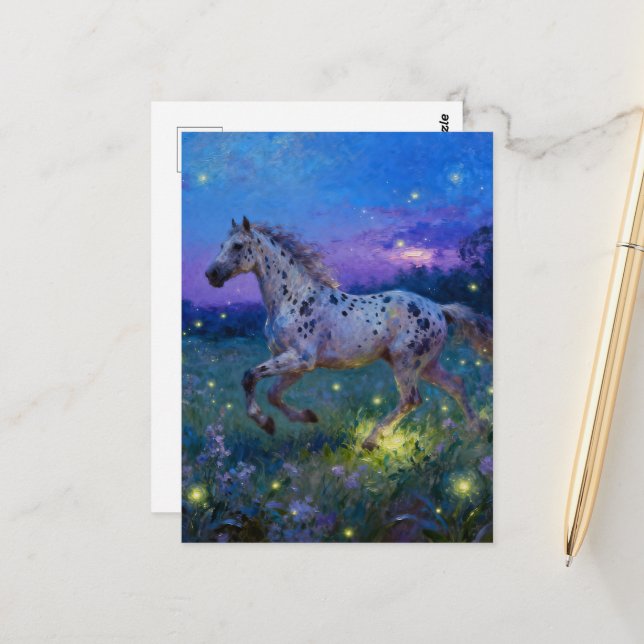 Gorgeous Appaloosa Year of the Horse  Postcard (Front/Back In Situ)
