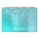 Gorgeous aqua blue mint & turquoise glitter drips iPad pro cover Gorgeous aqua blue mint & turquoise glitter drips iPad pro cover