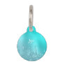 Gorgeous aqua blue mint & turquoise glitter drips pet ID tag