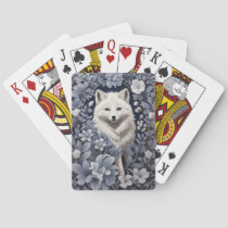 Gorgeous Arctic Fox William Morris Inspired Poker Cards