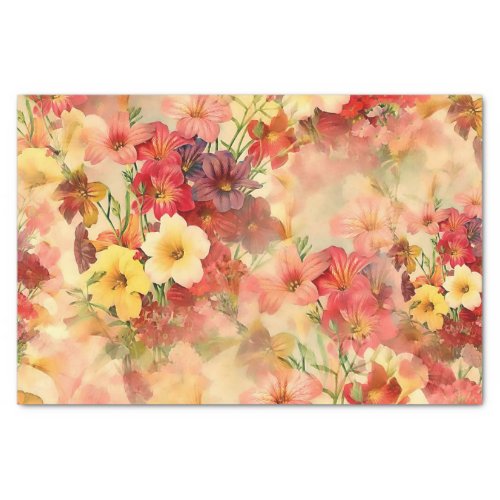 Gorgeous Array of Flowers Tissue Paper