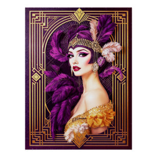Gorgeous Art Deco Flapper Poster