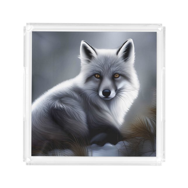 Gorgeous Artic Fox  Acrylic Tray (Front)