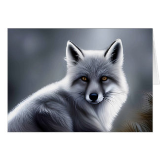 Gorgeous Artic Fox Blank Inside Cards