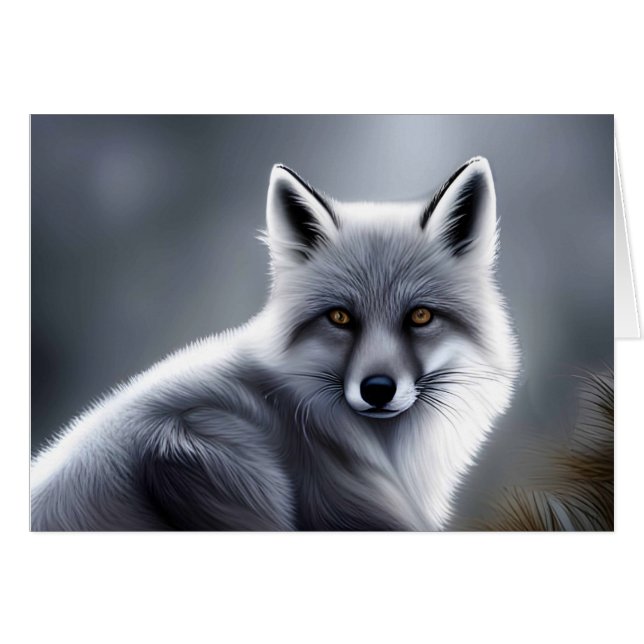 Gorgeous Artic Fox Blank Inside Cards (Front Horizontal)