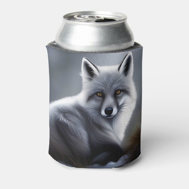 Gorgeous Artic Fox  Can Cooler (Can Back)